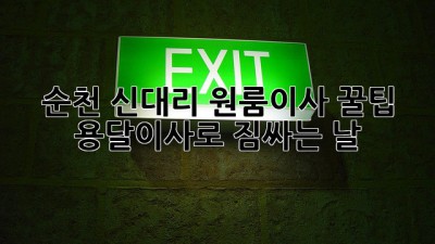 순천 신대리 원룸이사 꿀팁🍯 용달이사로 짐싸는 날!
