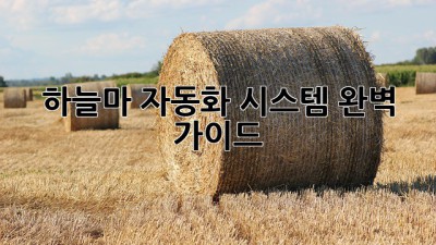 하늘마 자동화 시스템 완벽 가이드