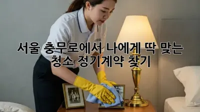 서울 충무로에서 나에게 딱 맞는 청소 정기계약 찾기